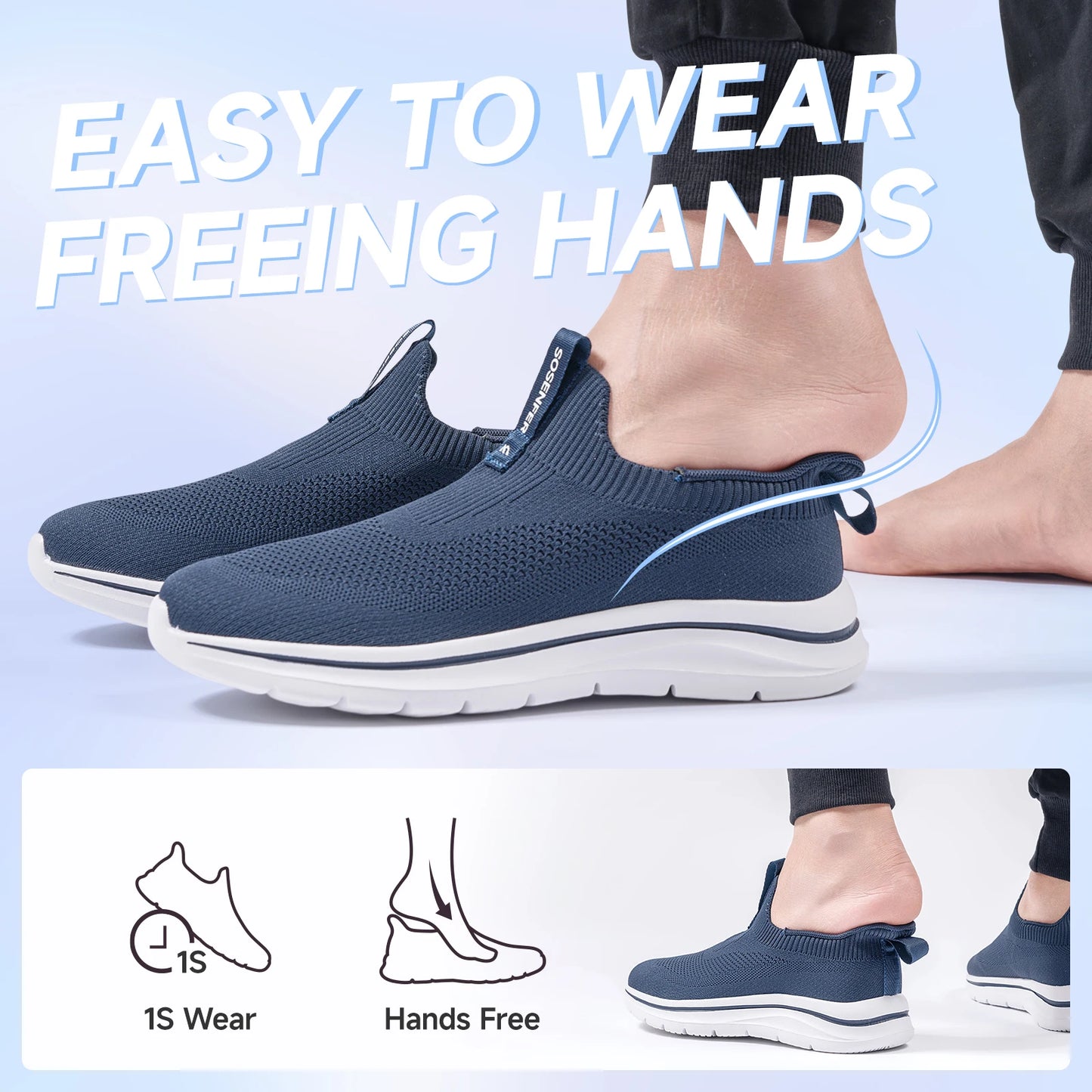 2025 Dropshipping Product Men'S Breathable Sneakers Hand Free for All Seasons Hot Sale Casual Shoes